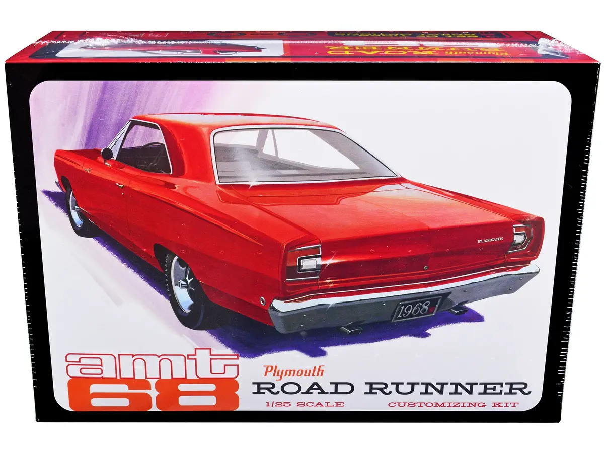 1968 Plymouth Road Runner Plastic Model Kit (Skill Level 2) 1/25 Scale Model By Amt 1