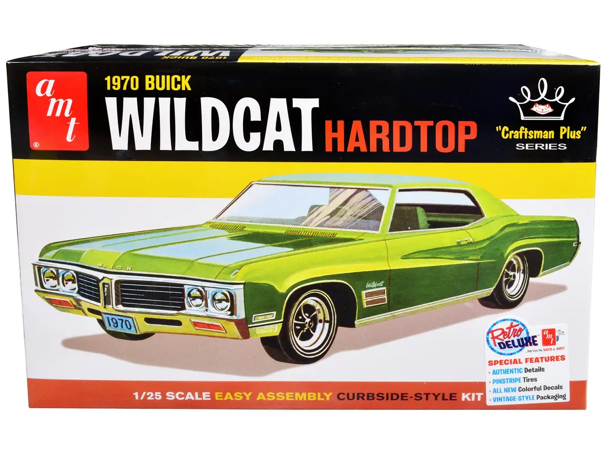 1970 Buick Wildcat Hardtop "Craftsman Plus" Series Plastic Model Kit (Skill Level 2) 1/25 Scale Model By Amt 1