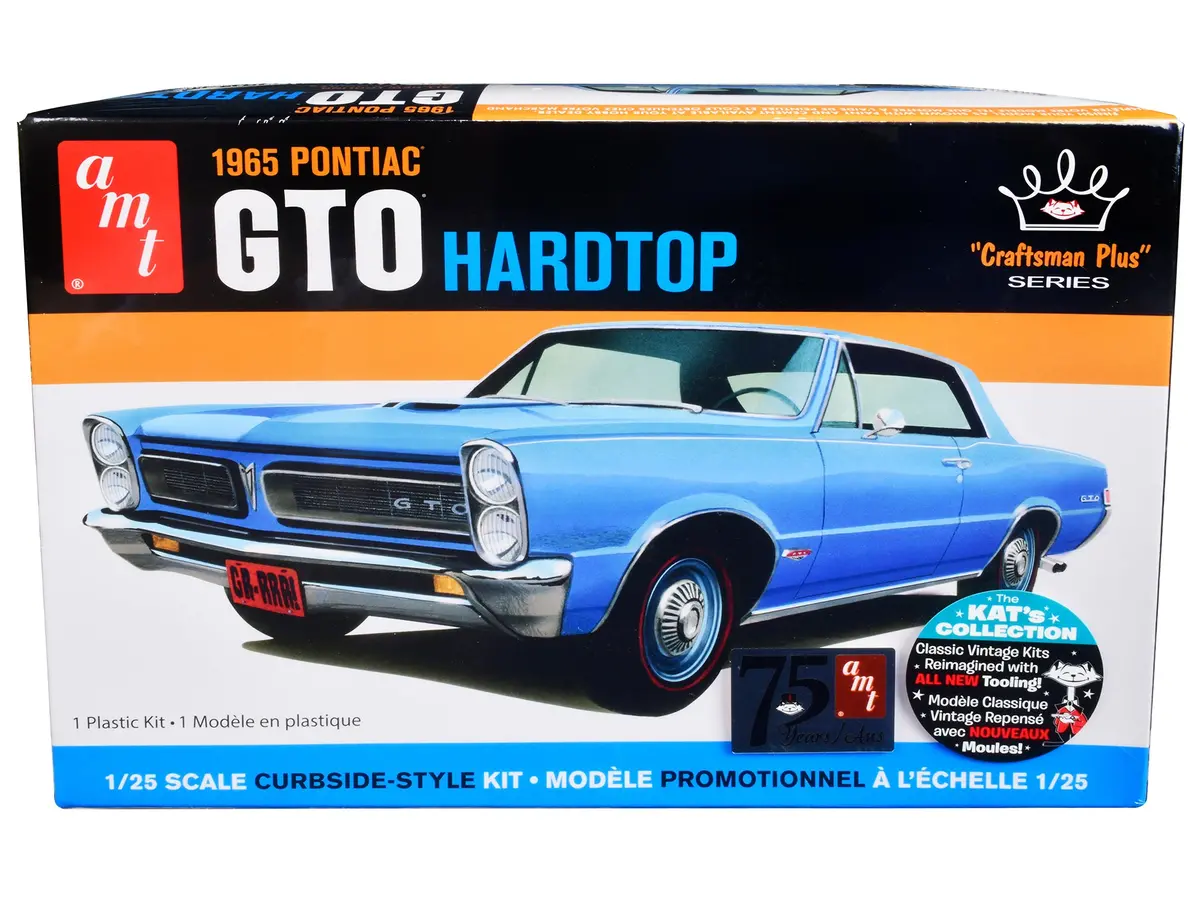 1965 Pontiac Gto Hardtop "Craftsman Plus" Series Plastic Model Kit (Skill Level 2) 1/25 Scale Model By Amt 1