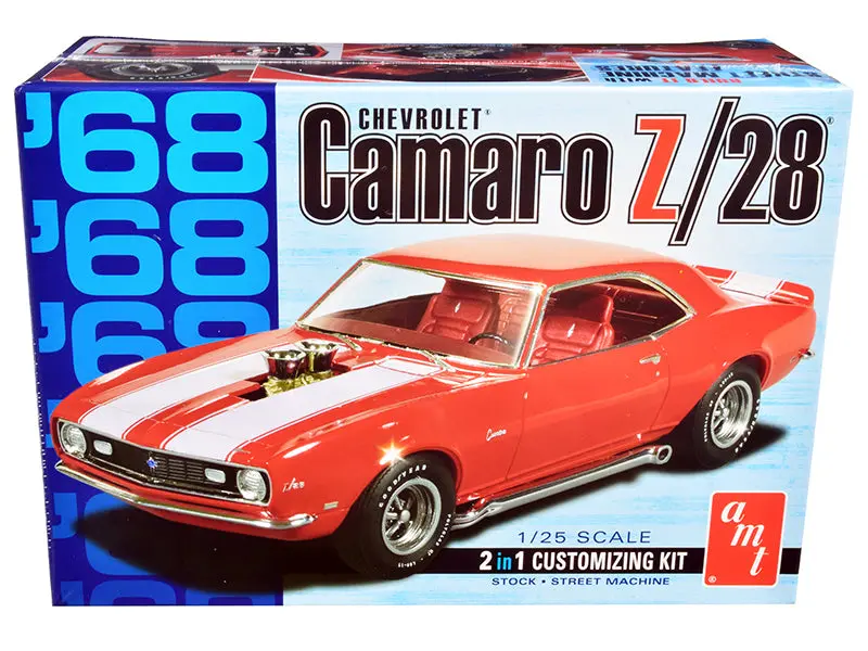 1968 Chevrolet Camaro Z/28 2-In-1 Plastic Model Kit (Skill Level 2) 1/25 Scale Model By Amt 1