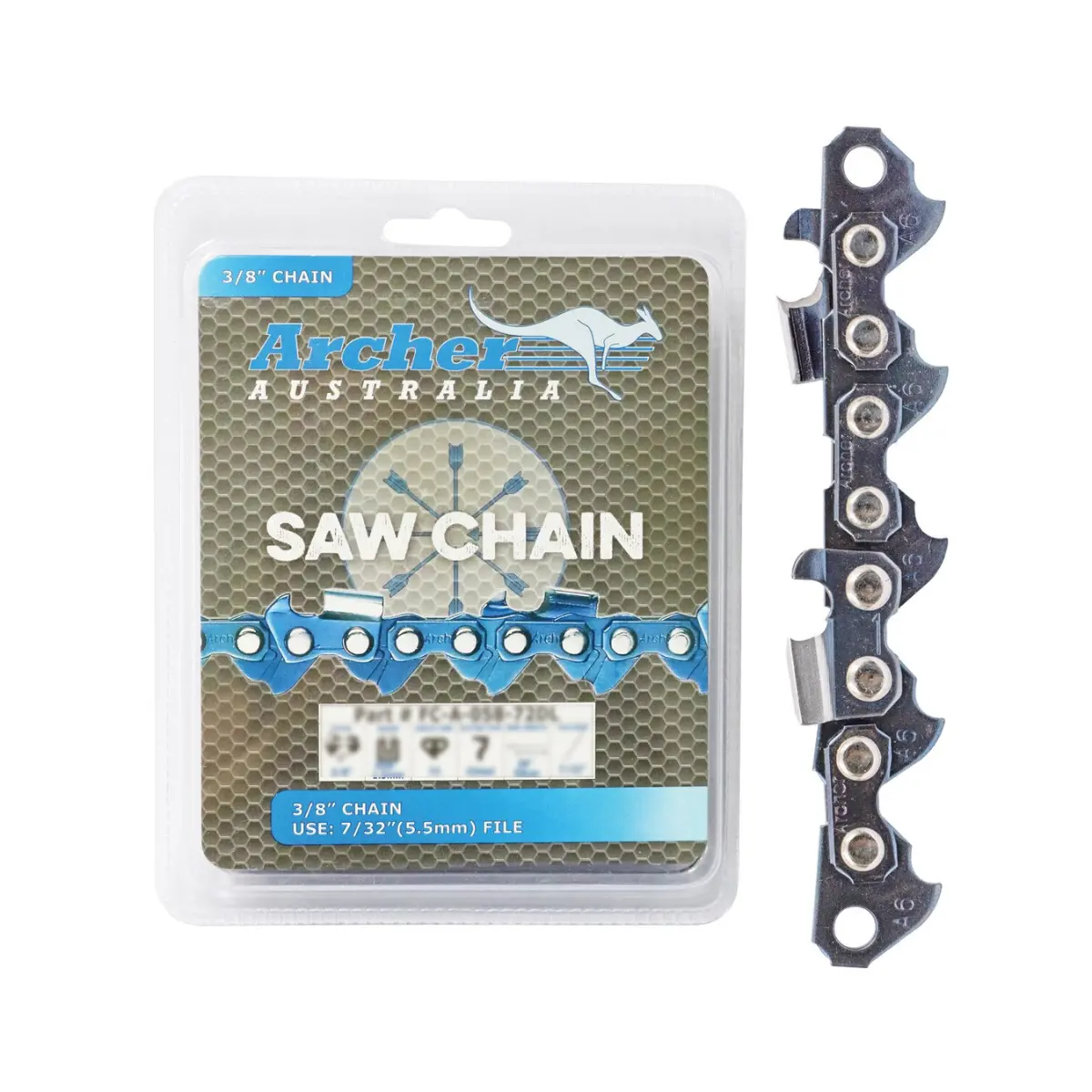 Archer Semi Chisel Chain - 25" 3/8 .063 84 Dl (A-063-84Dl) 1