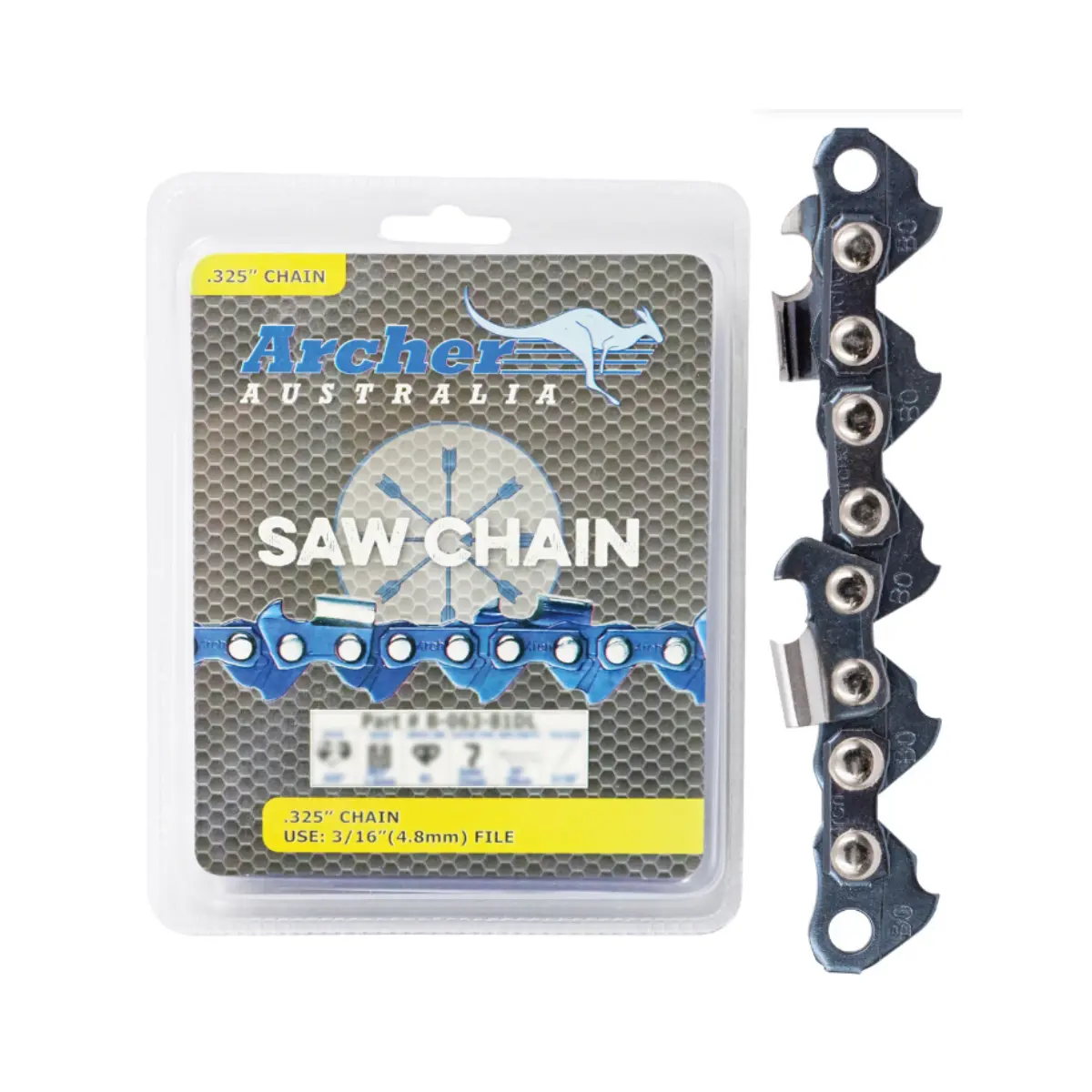 Archer Semi Chisel Chain - 15" .325 .050 64 Dl (B-050-64Dl) 1