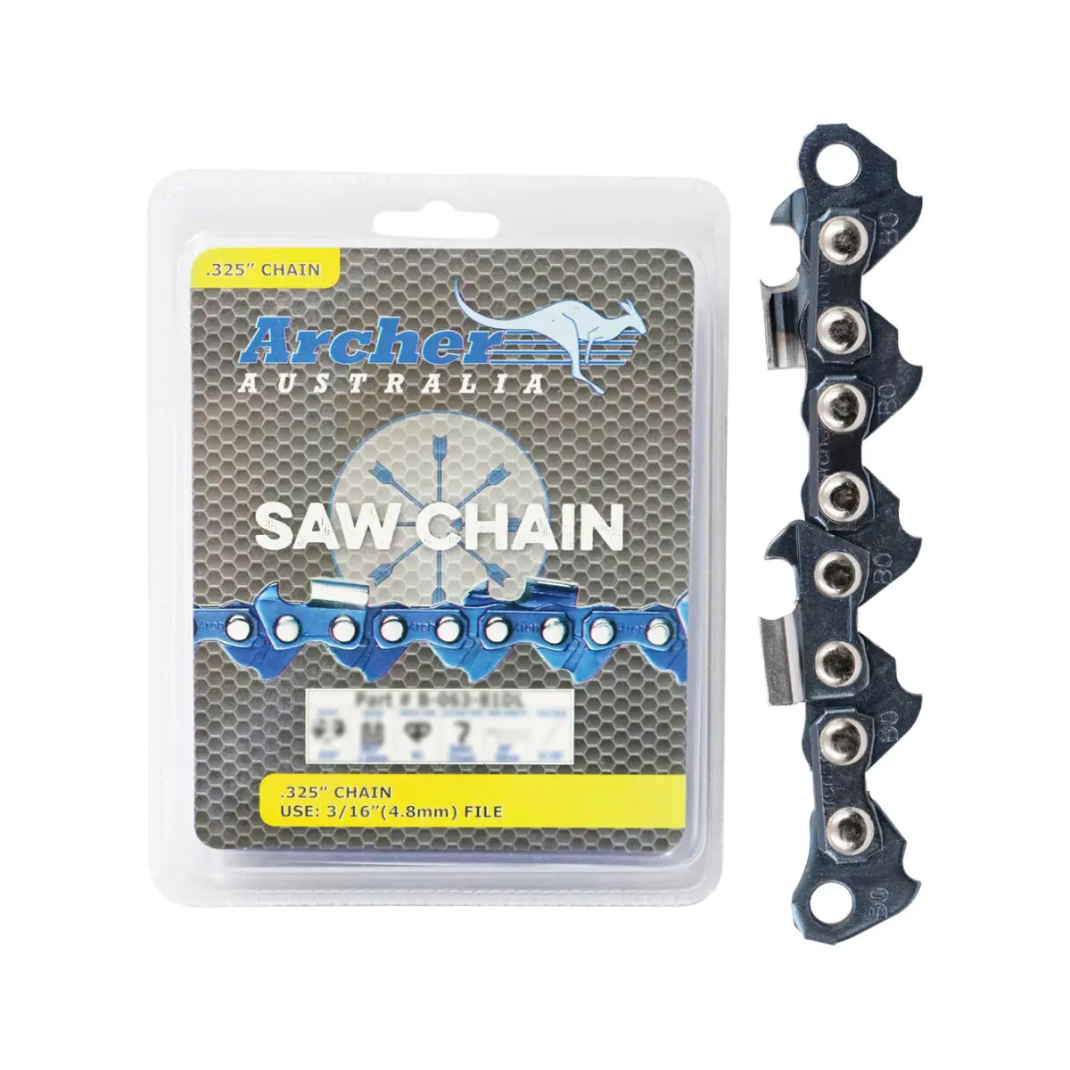 Archer Semi Chisel Chain - 16" .325 .050 66 Dl (B-050-66Dl) 1