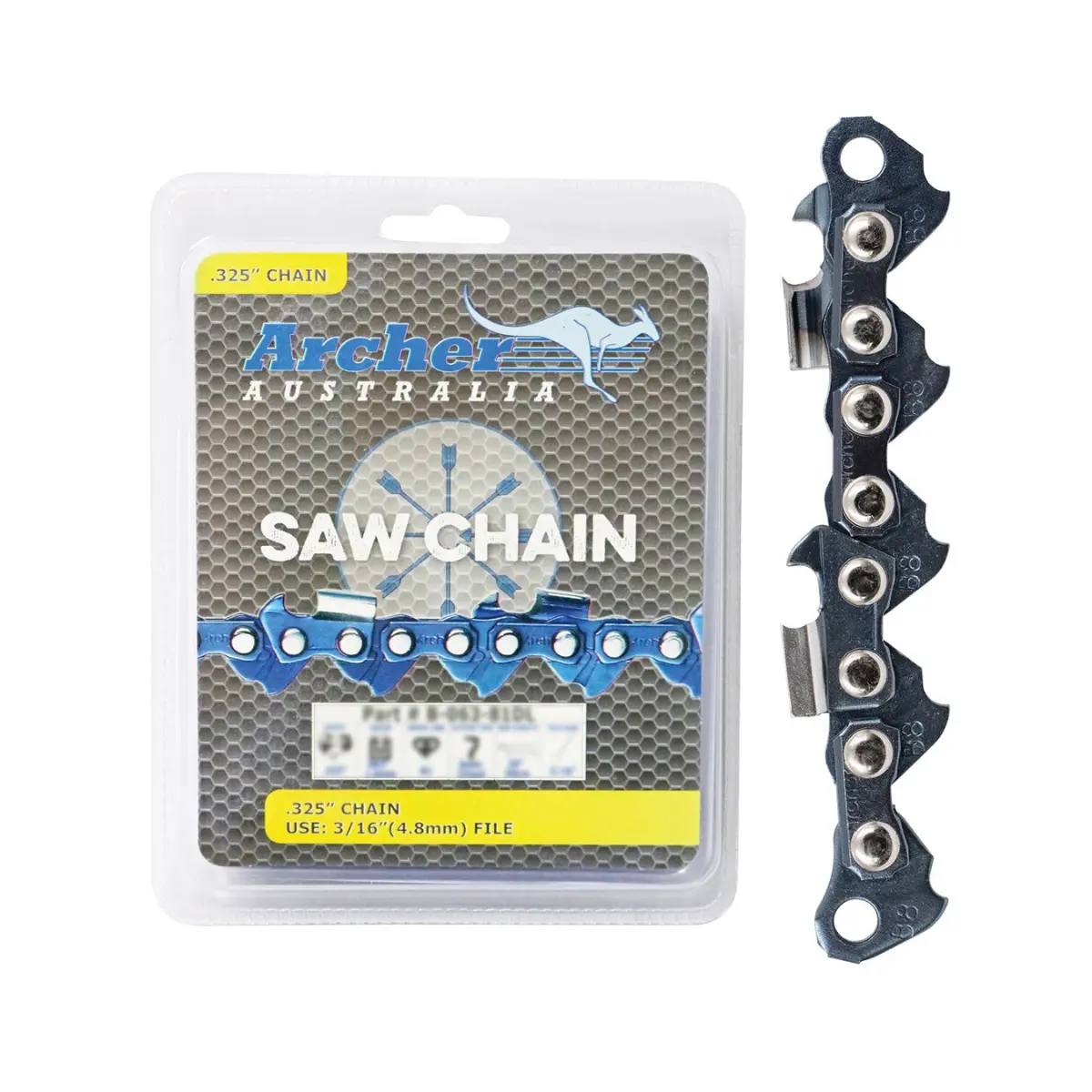 Archer Semi Chisel Chain - 20" .325 .058 80 Dl (B-058-80Dl) 1