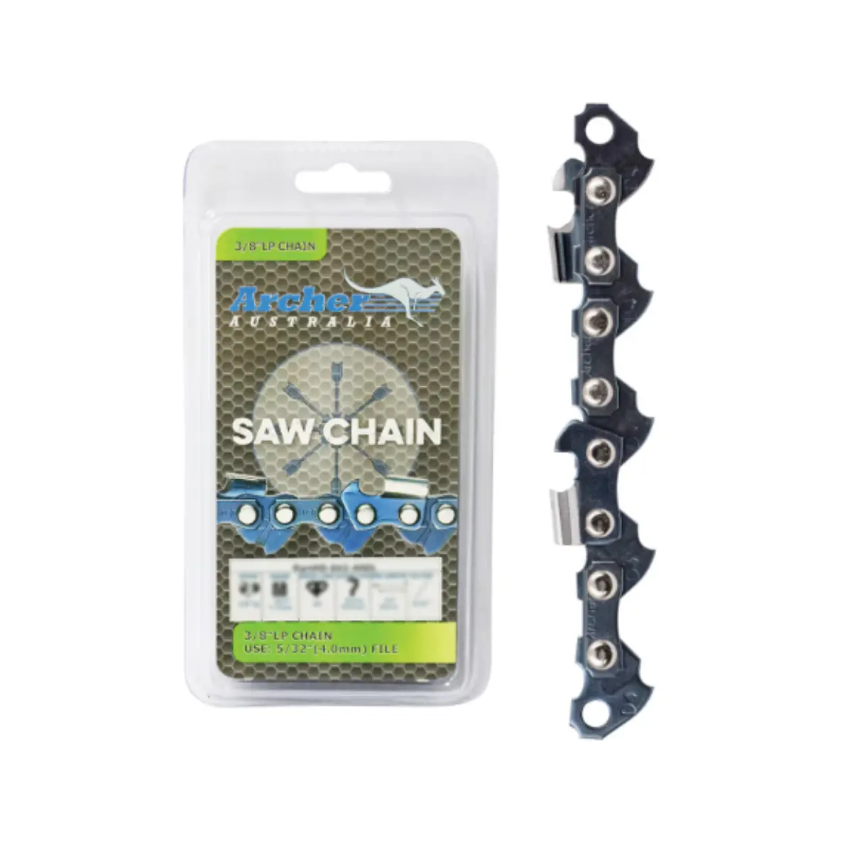 Archer Semi Chisel Chain - 12" 3/8P .043 45 Dl (D-043-45Dl) 1