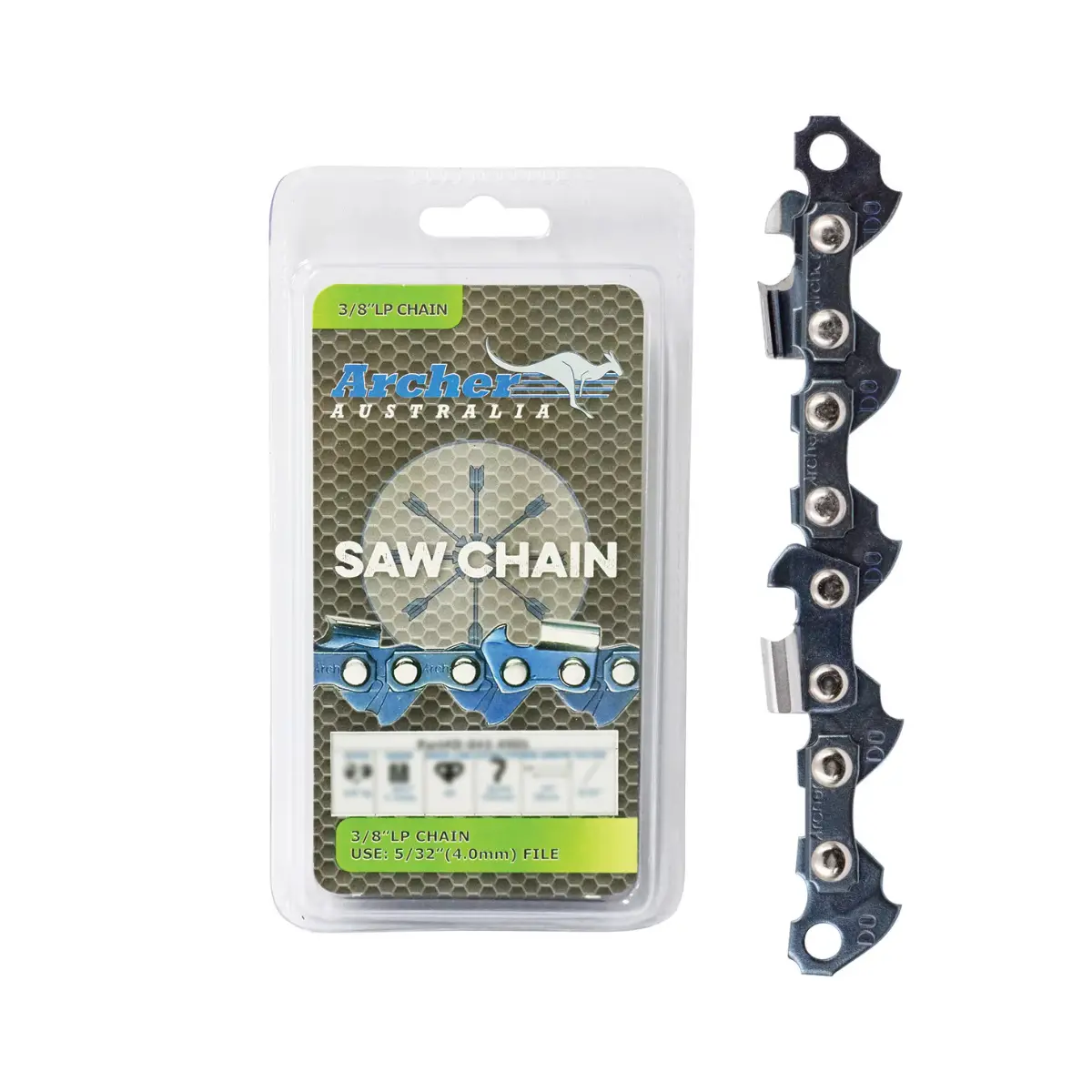 Archer Semi Chisel Chain - 16" 3/8P .050 55 Dl (D-050-55Dl) 1