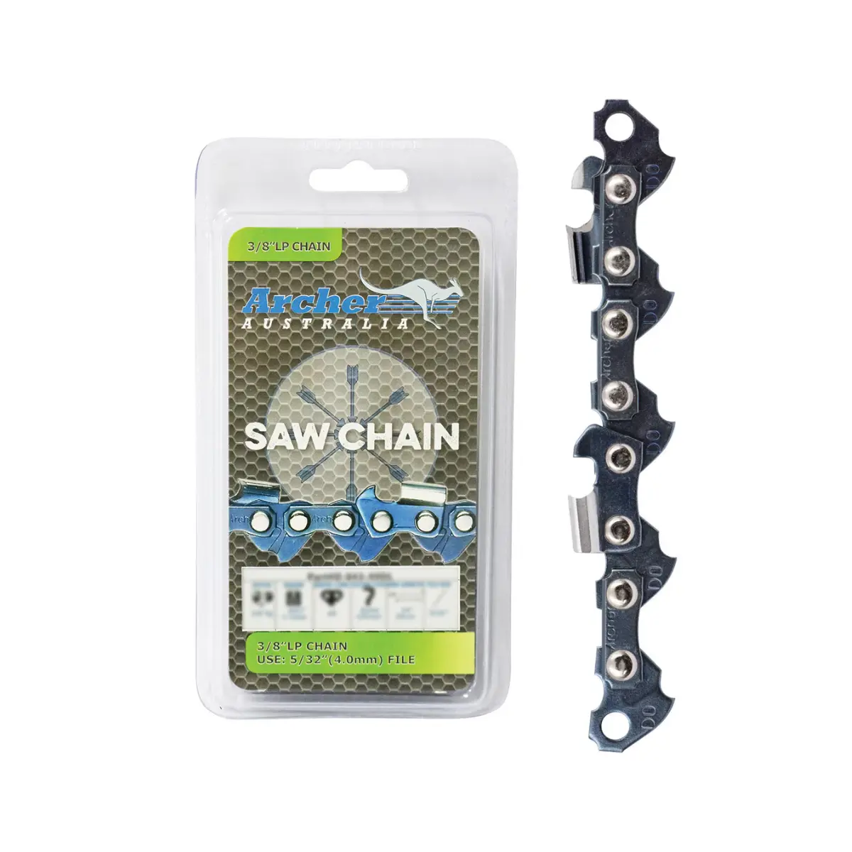 Archer Semi Chisel Chain - 16" 3/8P .050 56 Dl (D-050-56Dl) 1
