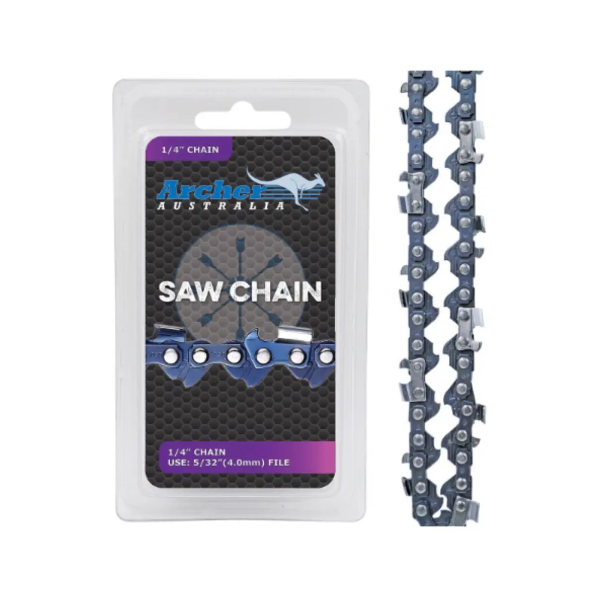 Archer Semi Chisel Chain - 10" 1/4 .050 58 Dl (K-050-58Dl) 1
