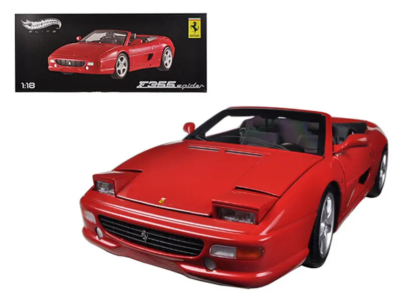 Ferrari F355 Spider Convertible Red Elite Edition 1/18 Diecast Model Car By Hotwheels 1