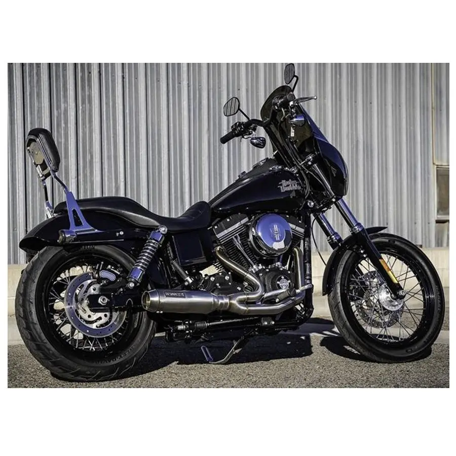 Road Rage Ripper 2 Into1 Stainless Exhaust "Super Bike" Muffler For 2006-2017 Dyna 2