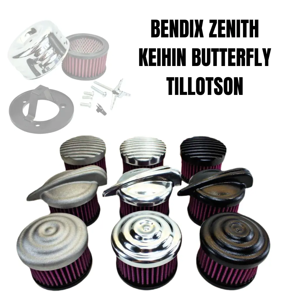 Tc Bros. Air Cleaner For Harley-Davidson Bendix, Zenith, And Keihin Butterfly Carburetors 1