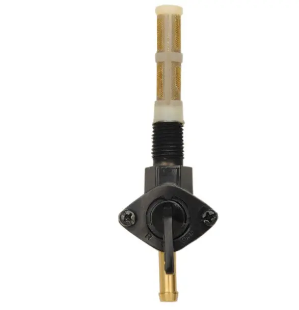 1/4" Petcock Fuel Valve - Straight - Black 1