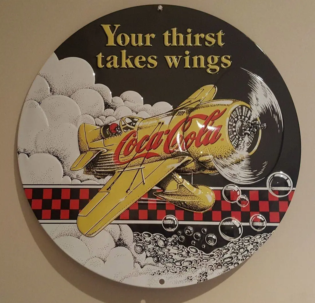 Coca-Cola 14" Embossed Sign 1