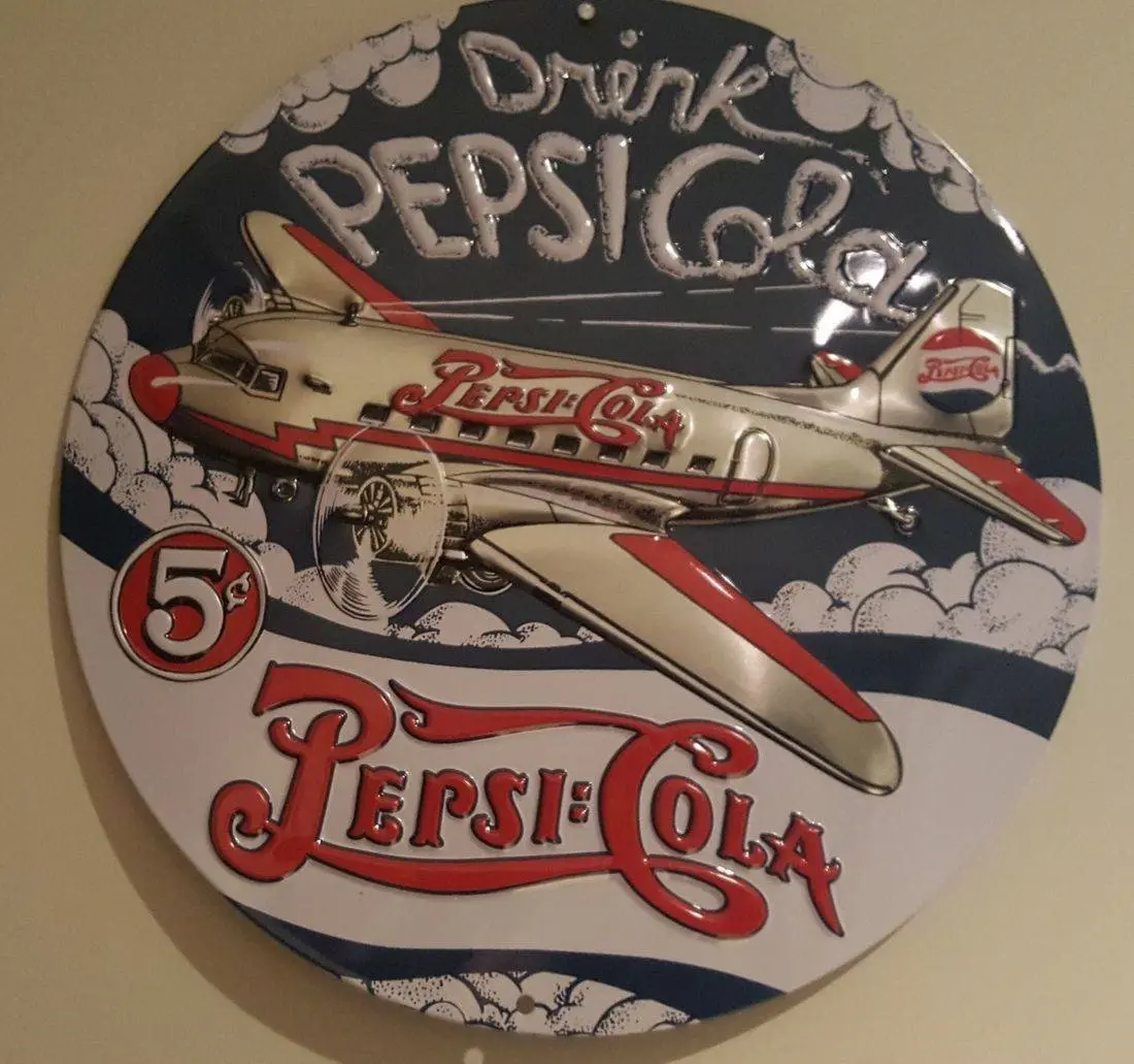 Pepsi 14" Embossed Sign 1