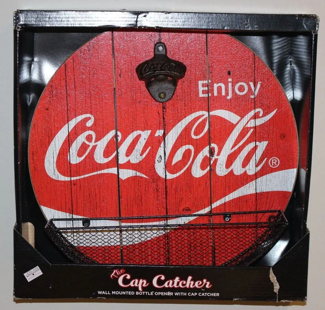 Coca-Cola 14" Round Bottle Cap Opener 1
