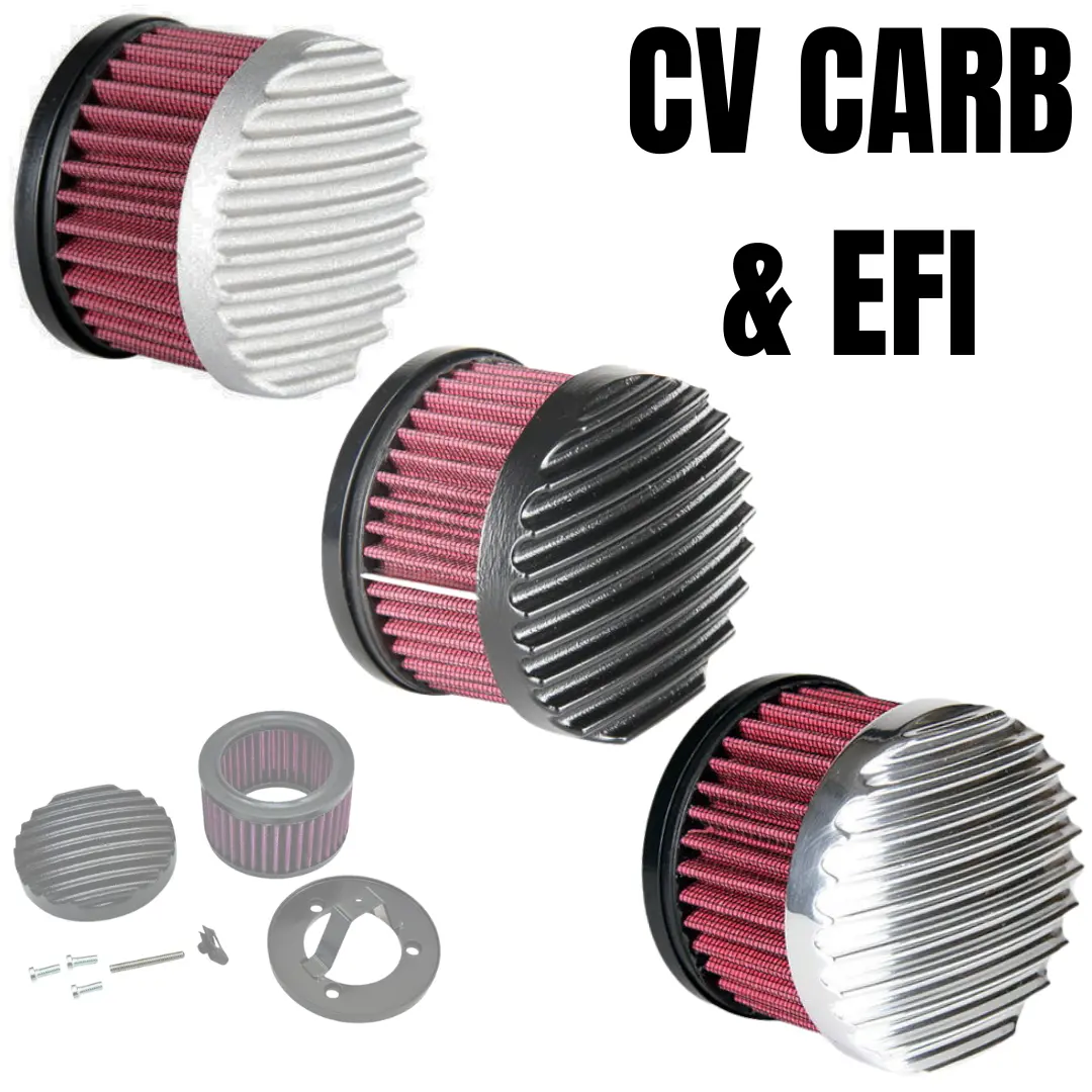 Tc Bros. Finned Air Cleaner For Harley-Davidson Cv Carburetors And Efi Throttle Bodies 1