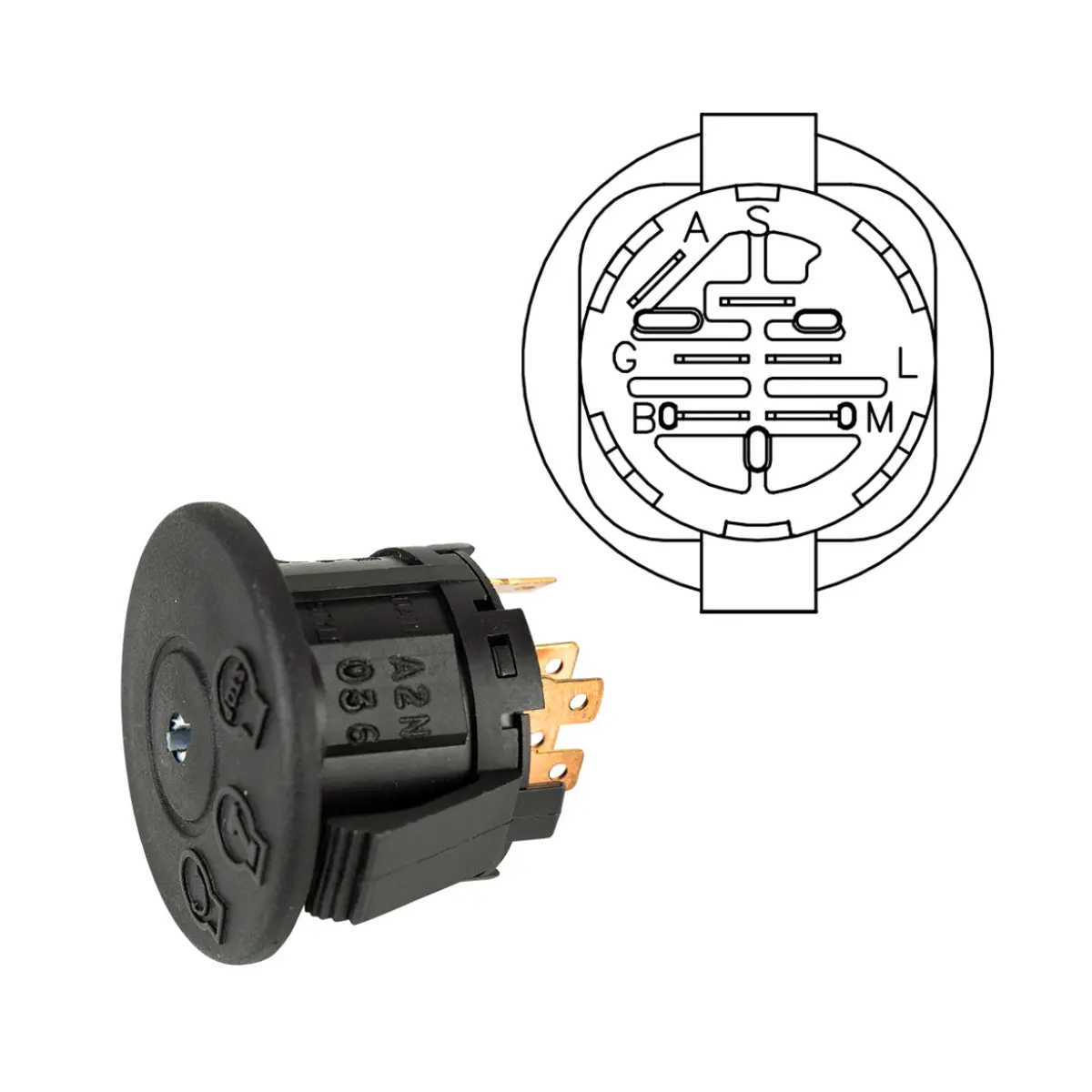 Cub Cadet Ignition Switch (Swt8596) 1