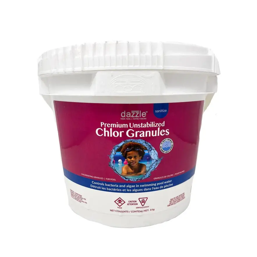 Dazzle Premium Unstabilized Chlorine Granules (8Kg) (P/N: Daz02605) 1