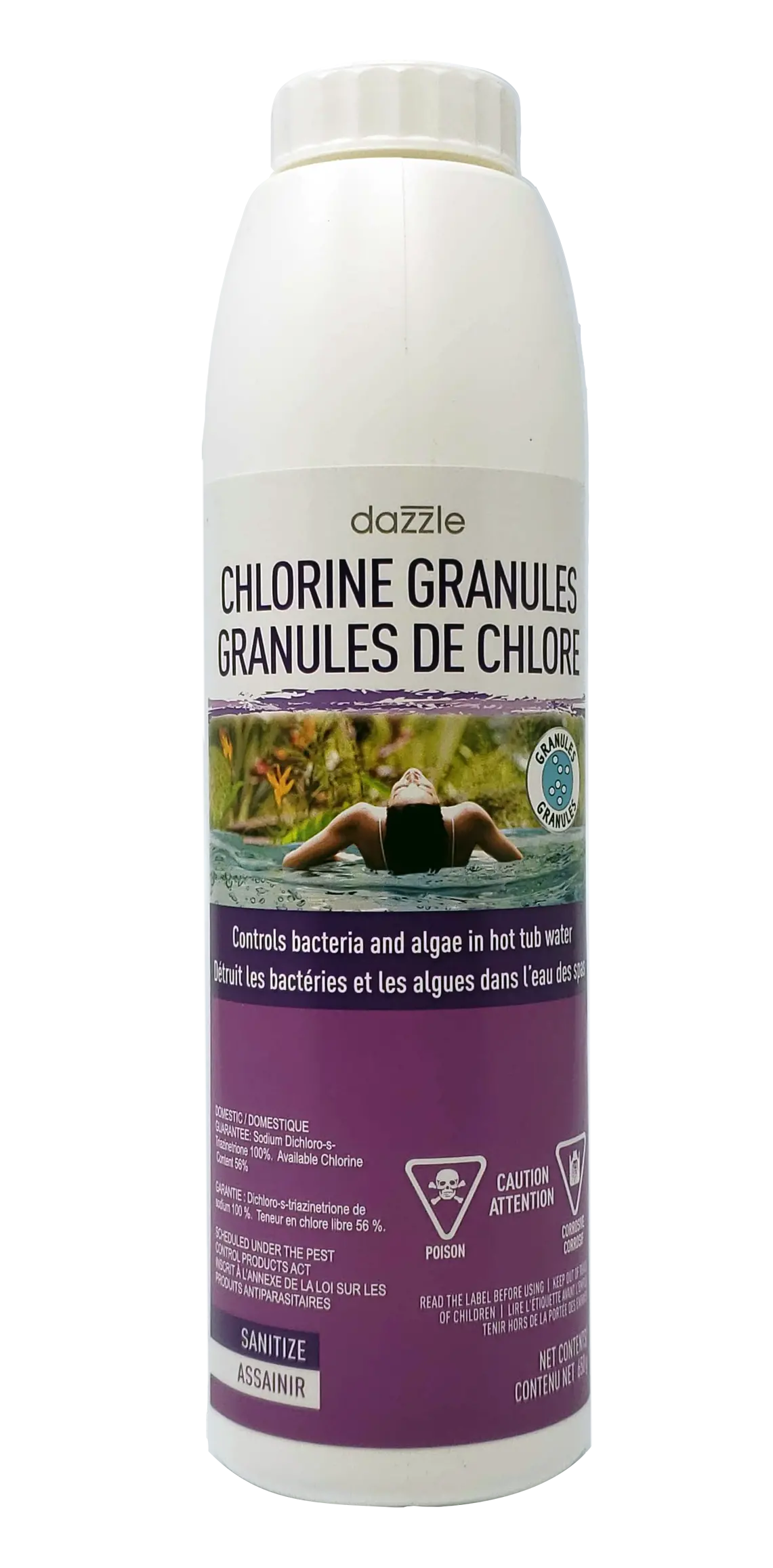 Dazzle Stabilized Chlorine Granules (650Gm) (P/N: Daz08301) 1