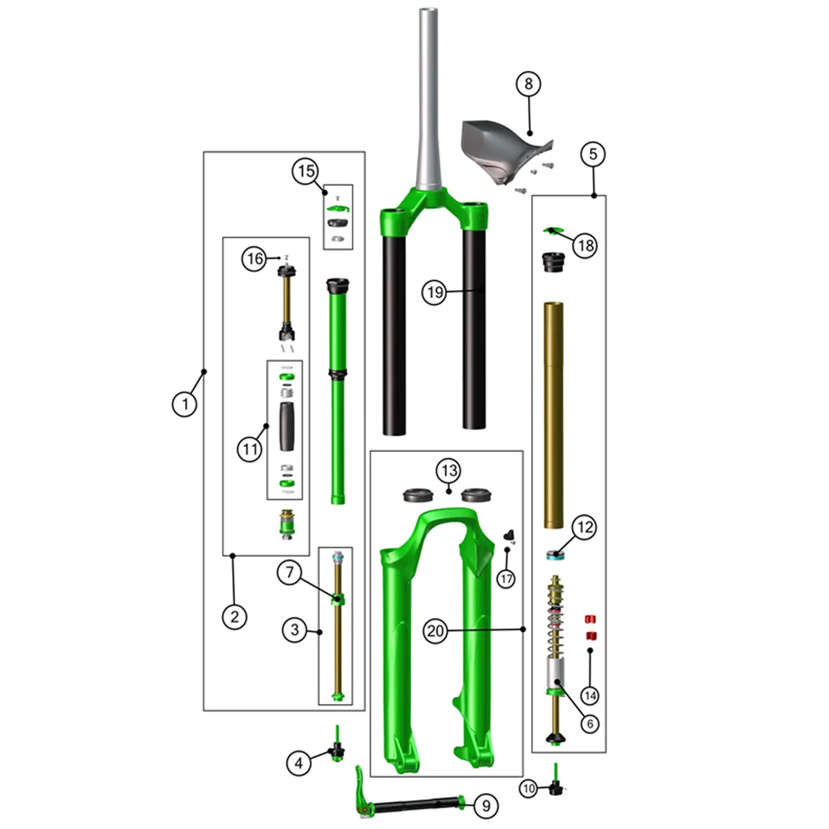 Dvo Diamond Non-Boost Factory Parts 1