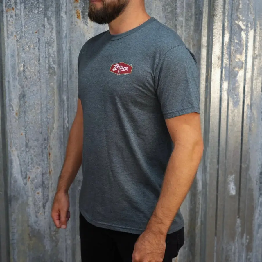 Shield - Heather Gray Tee (Front/Back Print) 2