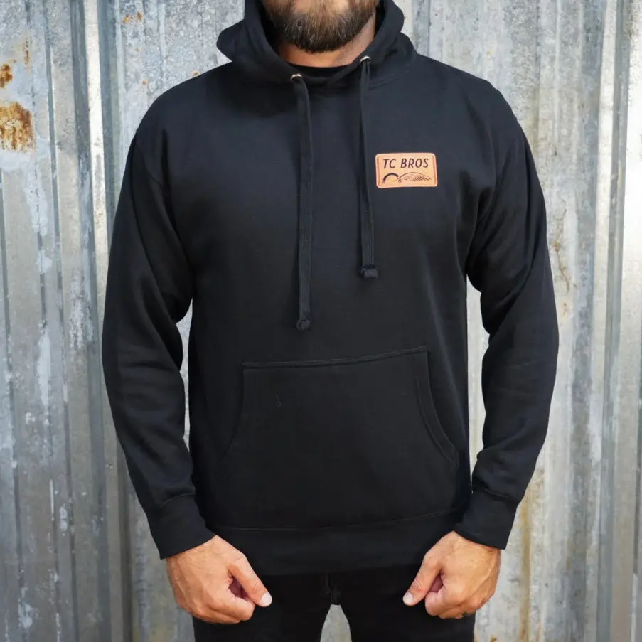 Badge Hoodie - Black/Orange 1