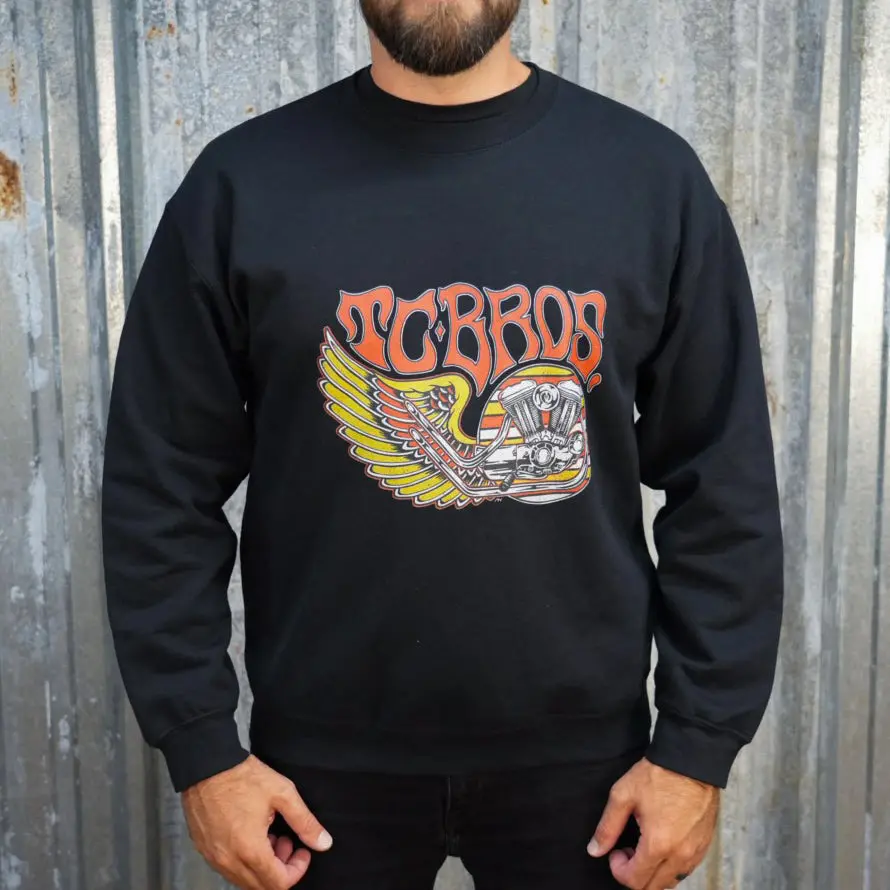 Wing Crewneck Sweatshirt - Black 1