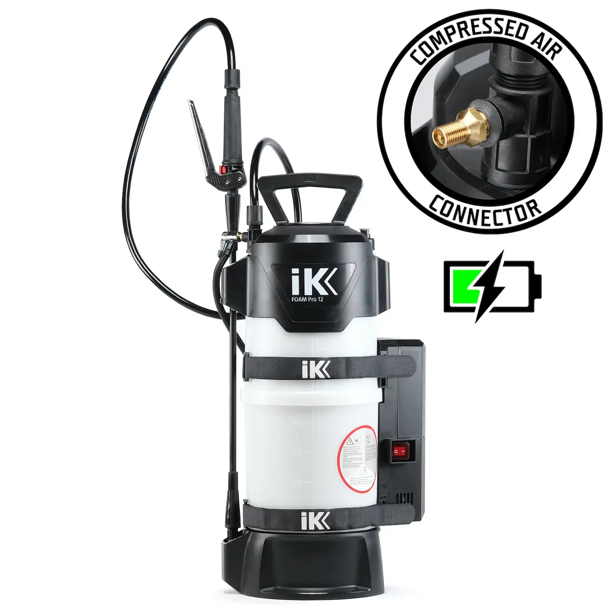 Ik E Foam Pro 12 With Battery Powered Air Compressor 1