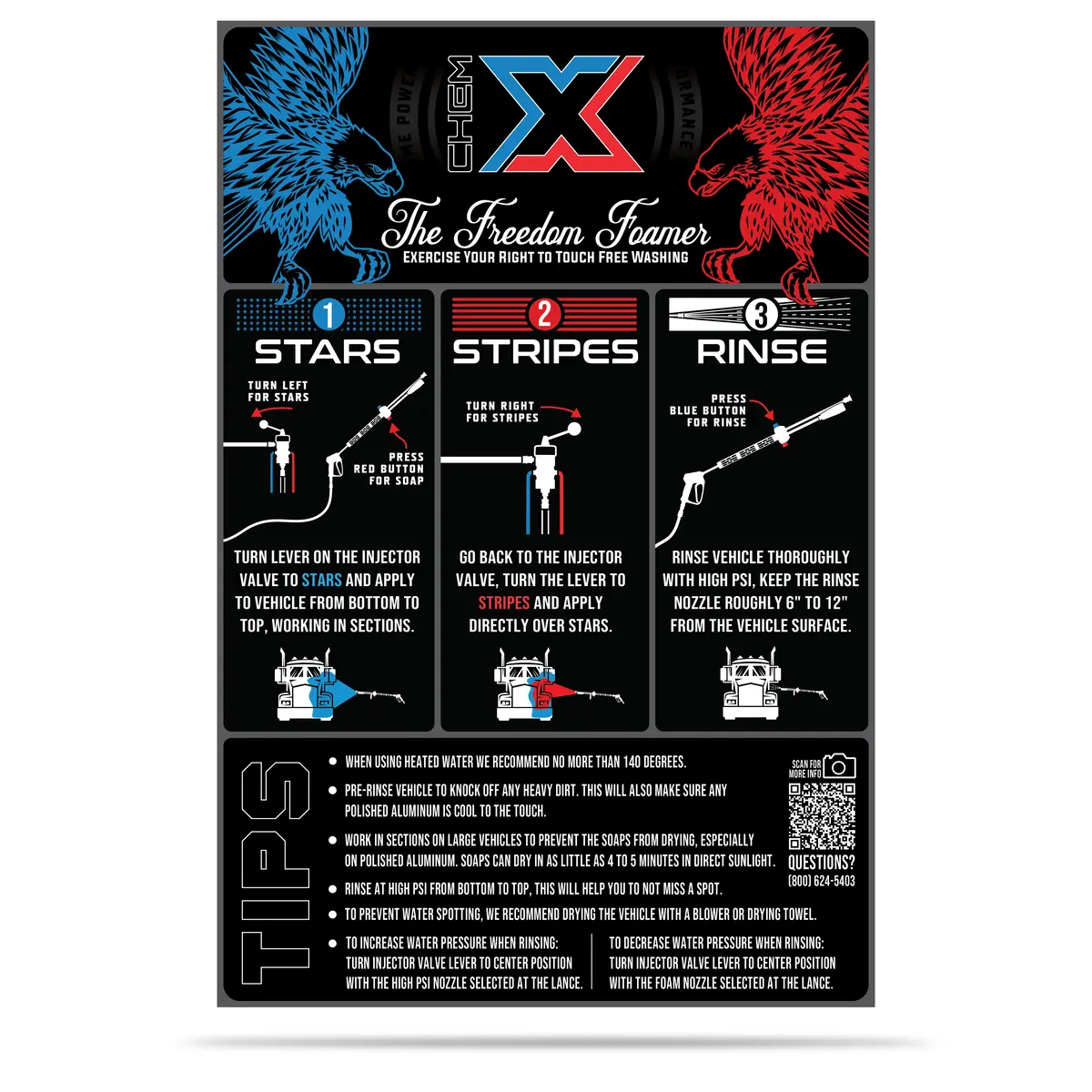 Freedom Foamer Directions Sign 1