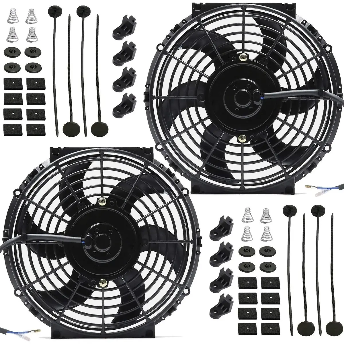 Dual 10-11 Inch 130W Motor Performance Electric Radiator Cooling Fans 1