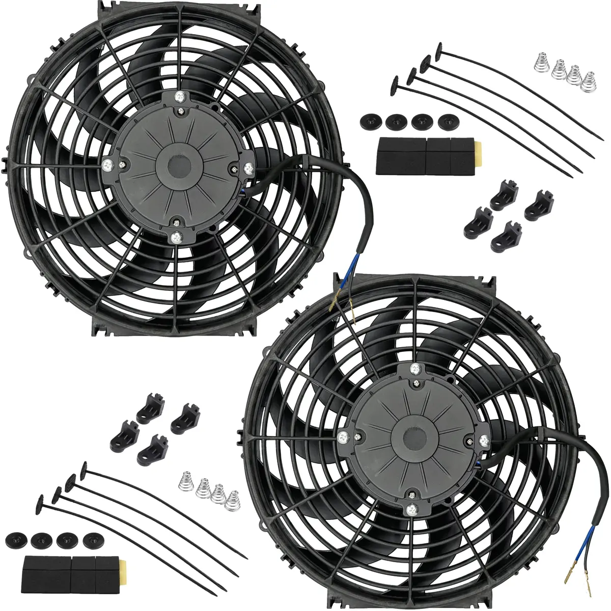 Dual 12-13 Inch 180W Motor Reversible Electric 12 Volt Radiator Cooling Fan 1