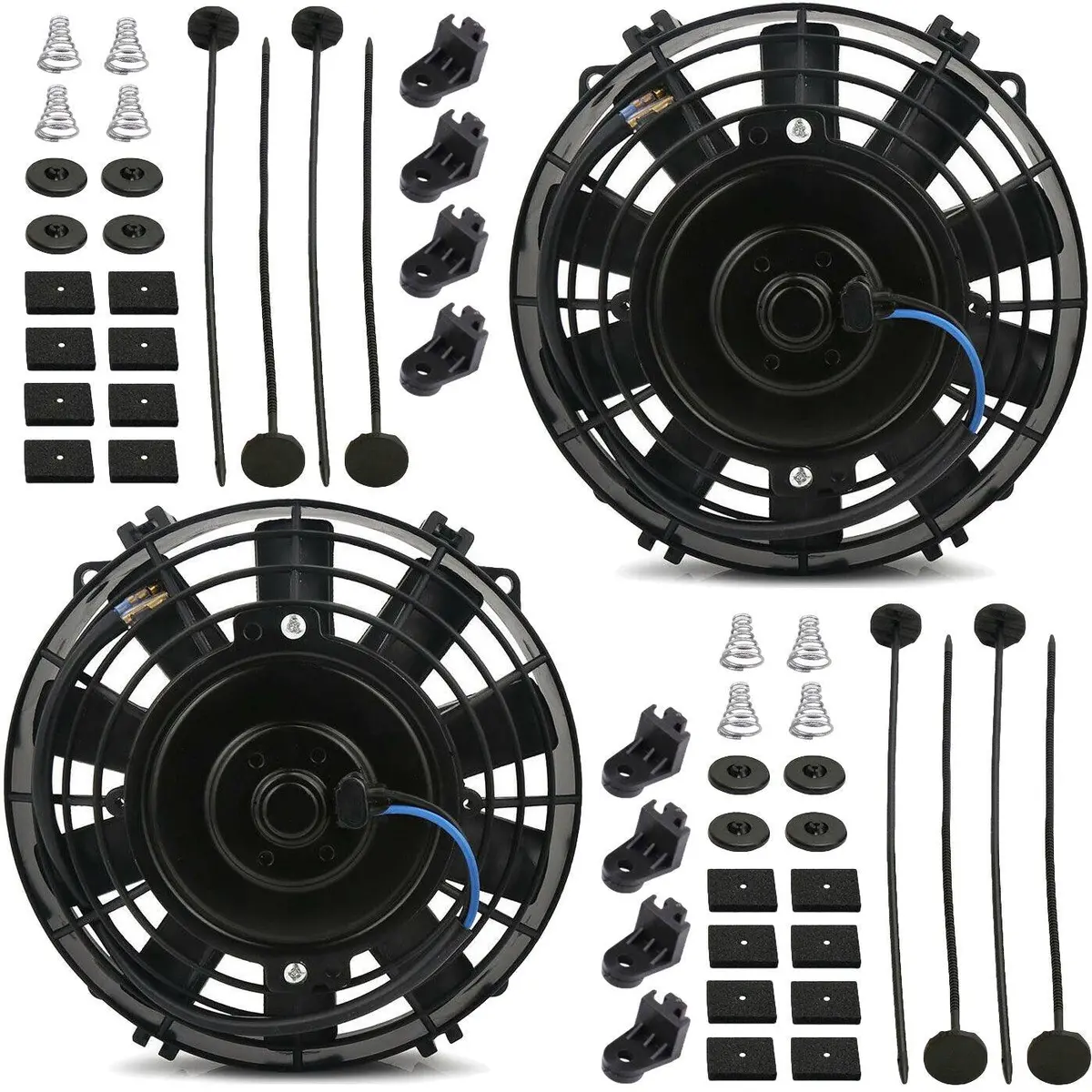 Dual 6 Inch Upgraded 90 Watt Motor Electric Auto Transmission Cooler Fans 1