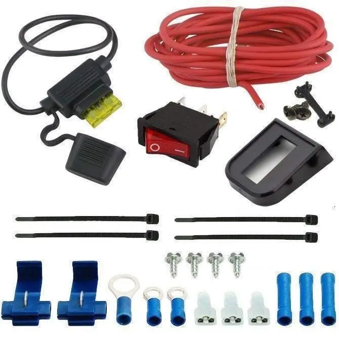 Single Rocker Toggle Switch 12 Volt Electric Radiator Cooling Fan Wire Kit 1