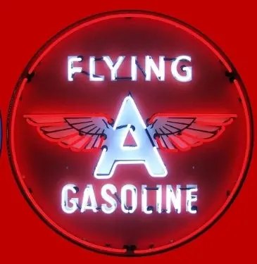 Flying A Gasoline Large Neon 1