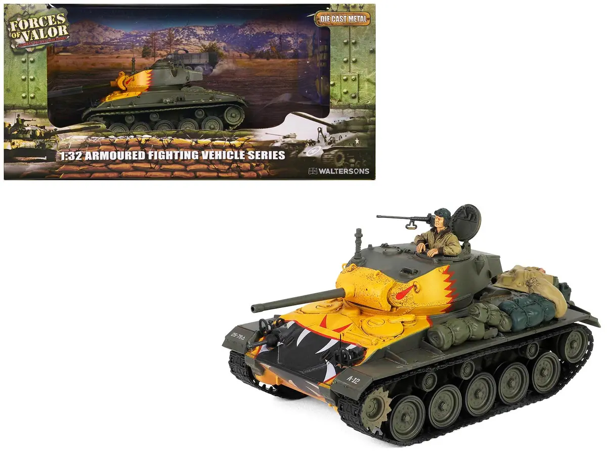 M24 Chaffee Light Tank "Tiger Face 79Th Tank Btn Han River South Korea" (1950) United States Army "Armored Fighting Vehicle" Series 1/32 Diecast Model By Forces Of Valor 1