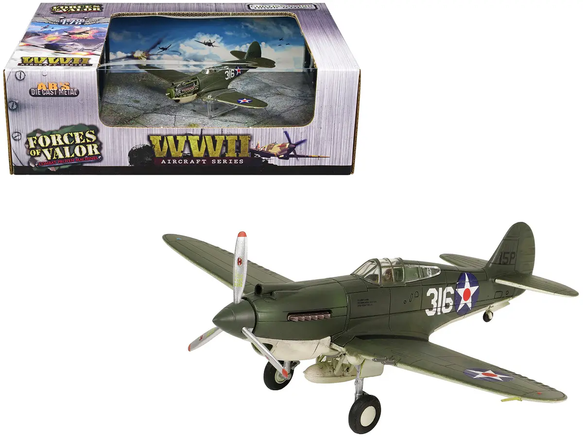 Curtiss P-40B Hawk 81A-2 (P-8127) Aircraft Fighter "47Th Pursuit Squadron (15Th Pursuit Group) Serial : 316/15P Hawaiian Islands Pearl Habor" (7 December 1941) "Ww2 Aircrafts Series" 1/72 Diecast Model By Forces Of Valor 1