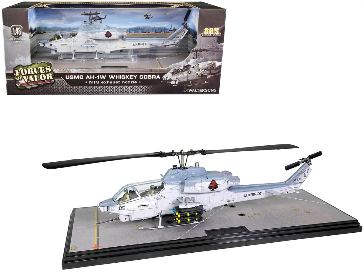Bell Ah-1W Whiskey Cobra Attack Helicopter (Nts Exhaust Nozzle) "U.S Marine Corps Squadron 267 Final Flight Of The Ah-1W Camp Pendleton" (23 March 2012) 1/48 Diecast Model By Forces Of Valor 1