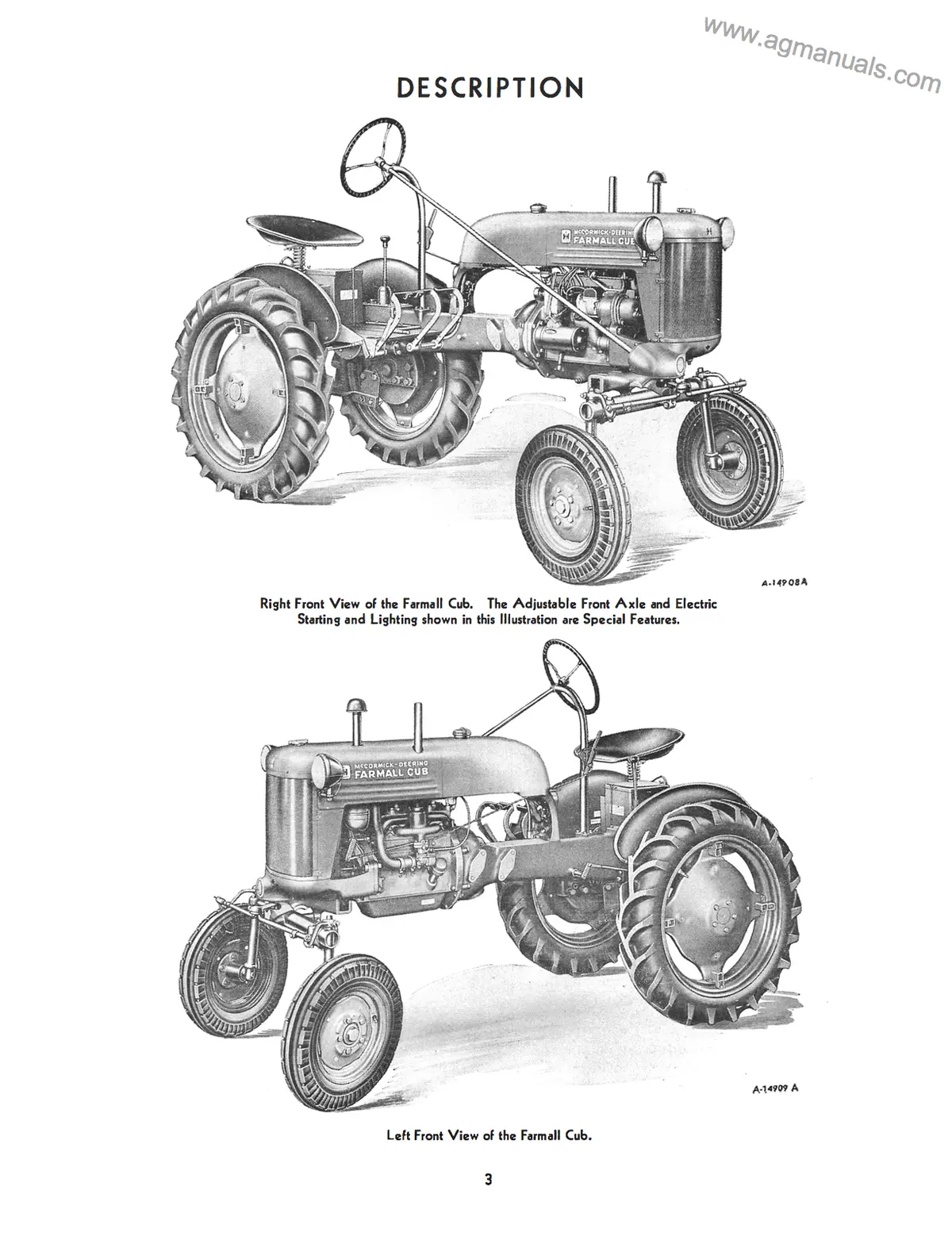 Mccormick Farmall And International Cub Tractors Owner's Manual 2