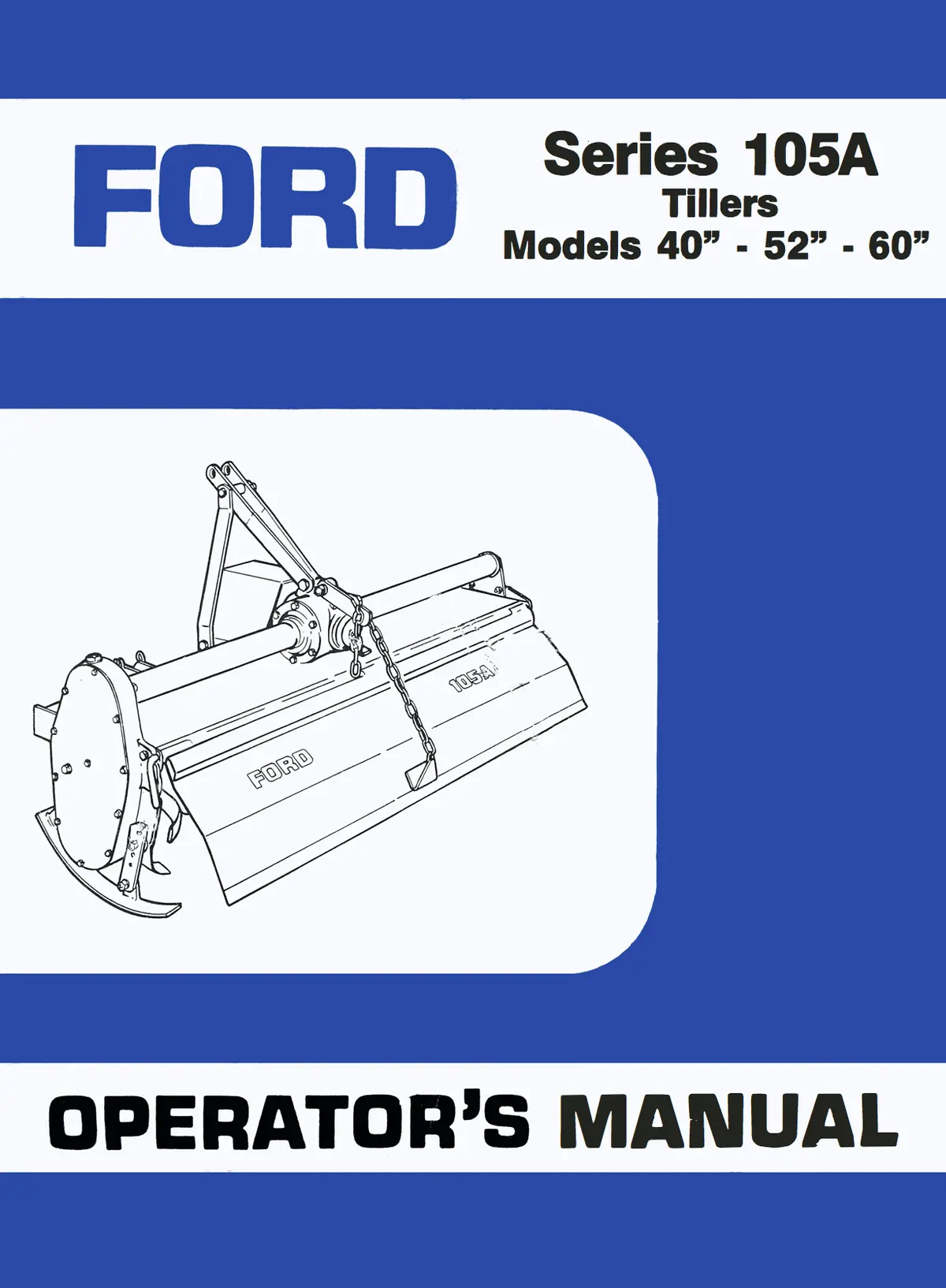Ford Series 105A Tillers - Operator's Manual 1