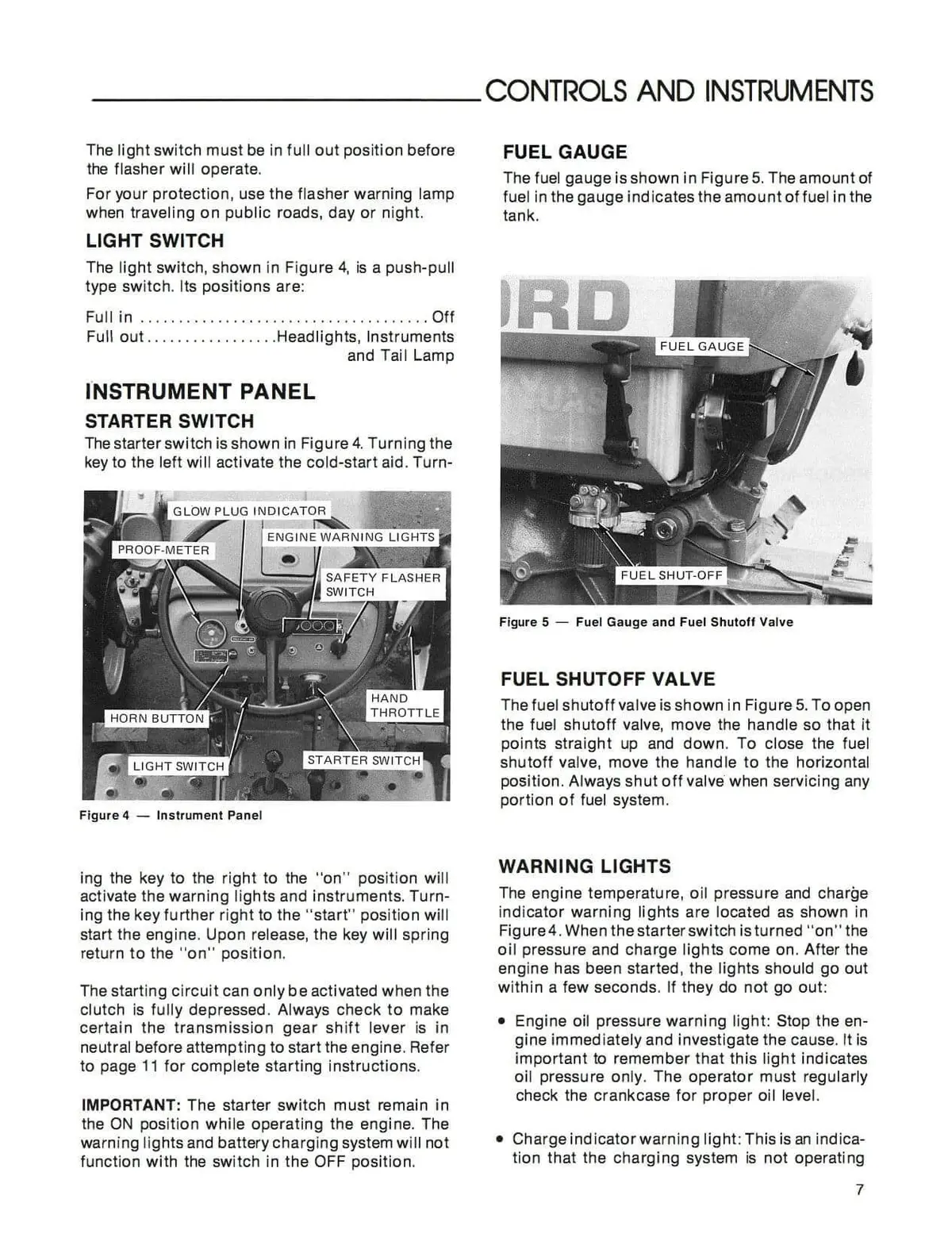 Ford 1100 Tractor Operator's Manual 2