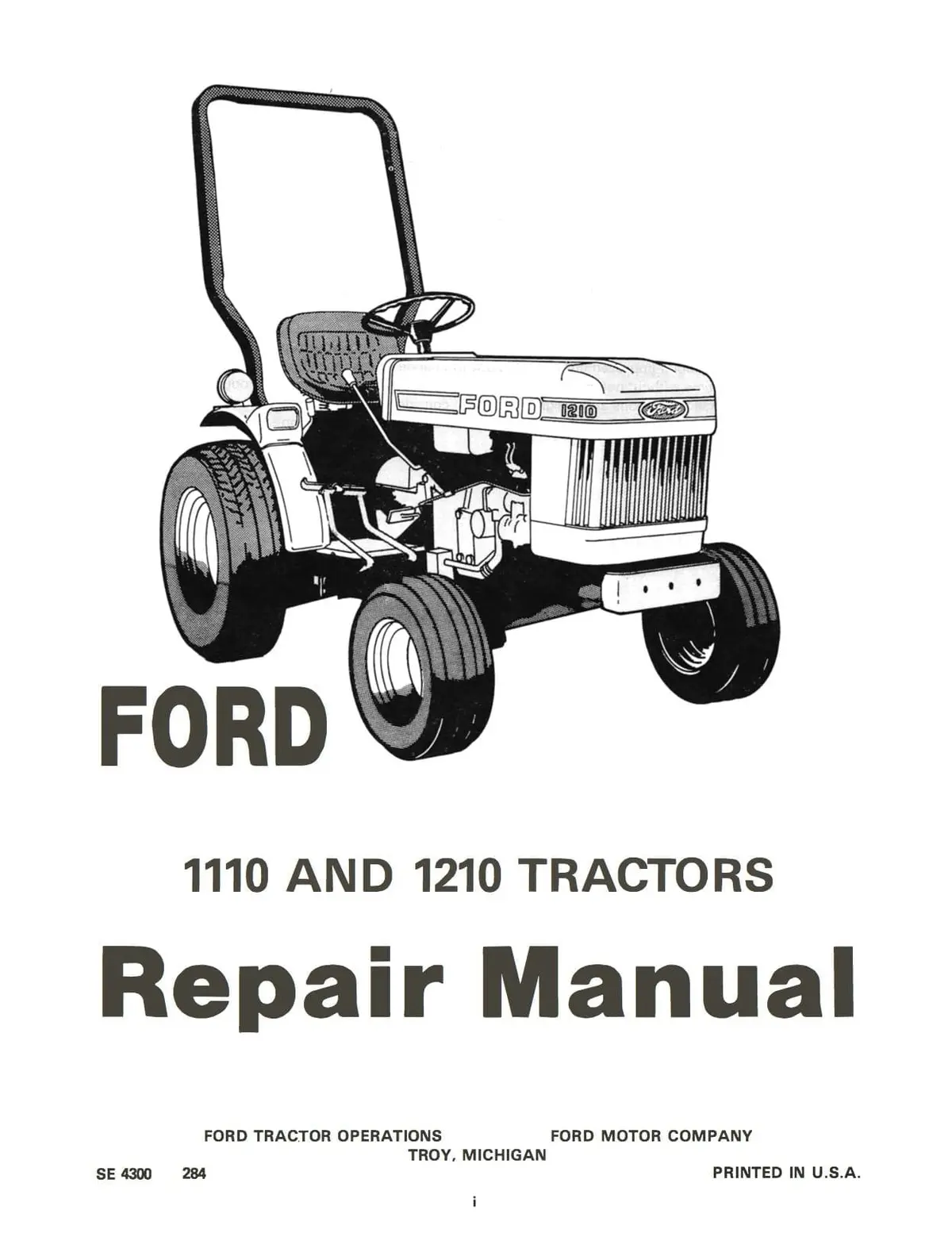 Ford 1110 And 1210 Tractors Repair Manual 1