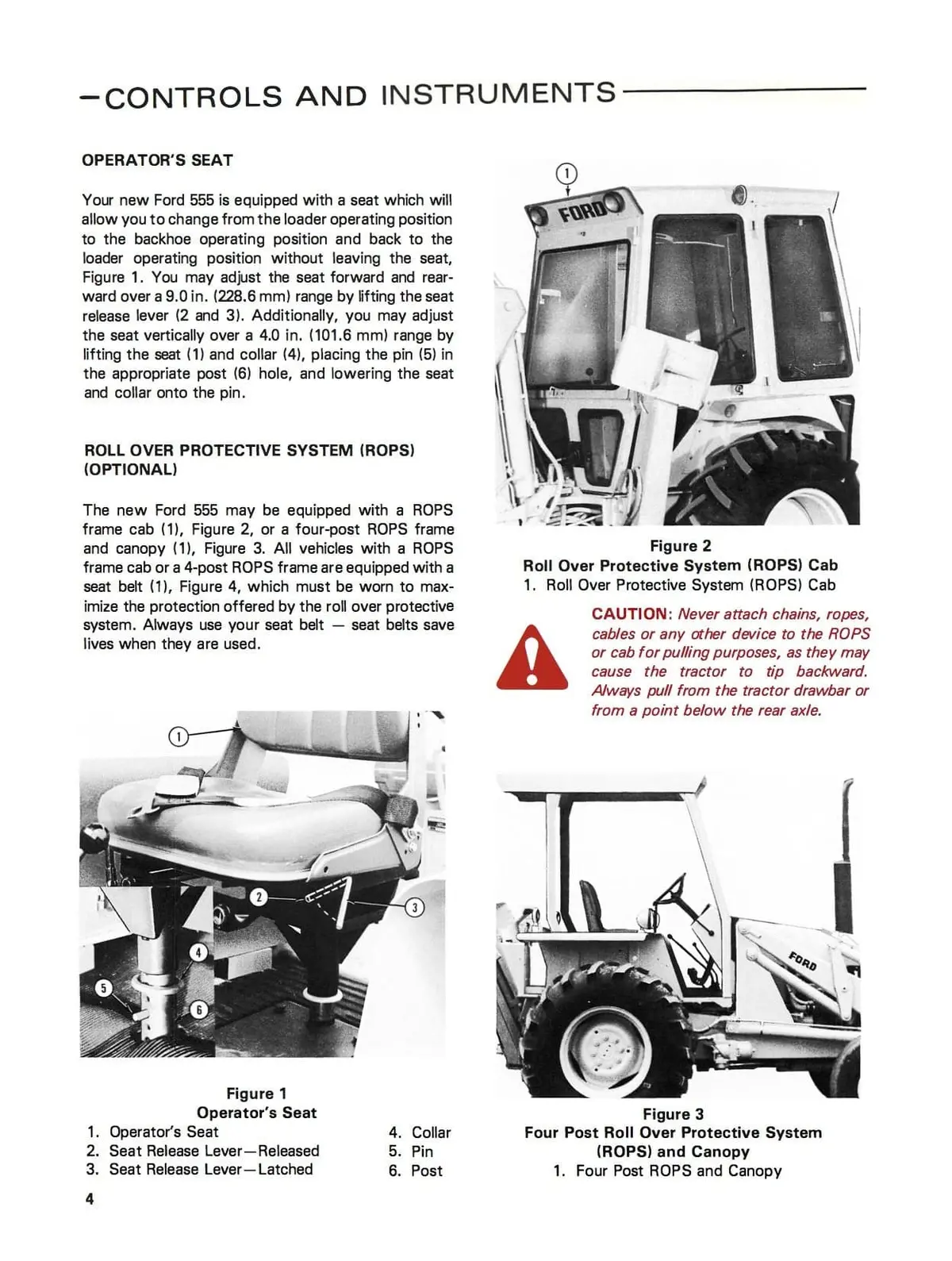 Ford 555 Tractor-Loader-Backhoe Operator's Manual 2