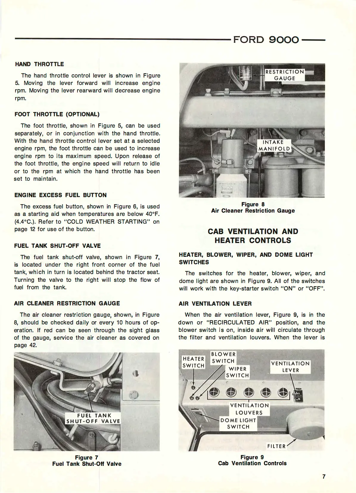 Ford 9000 Tractor - Operator's Manual 2