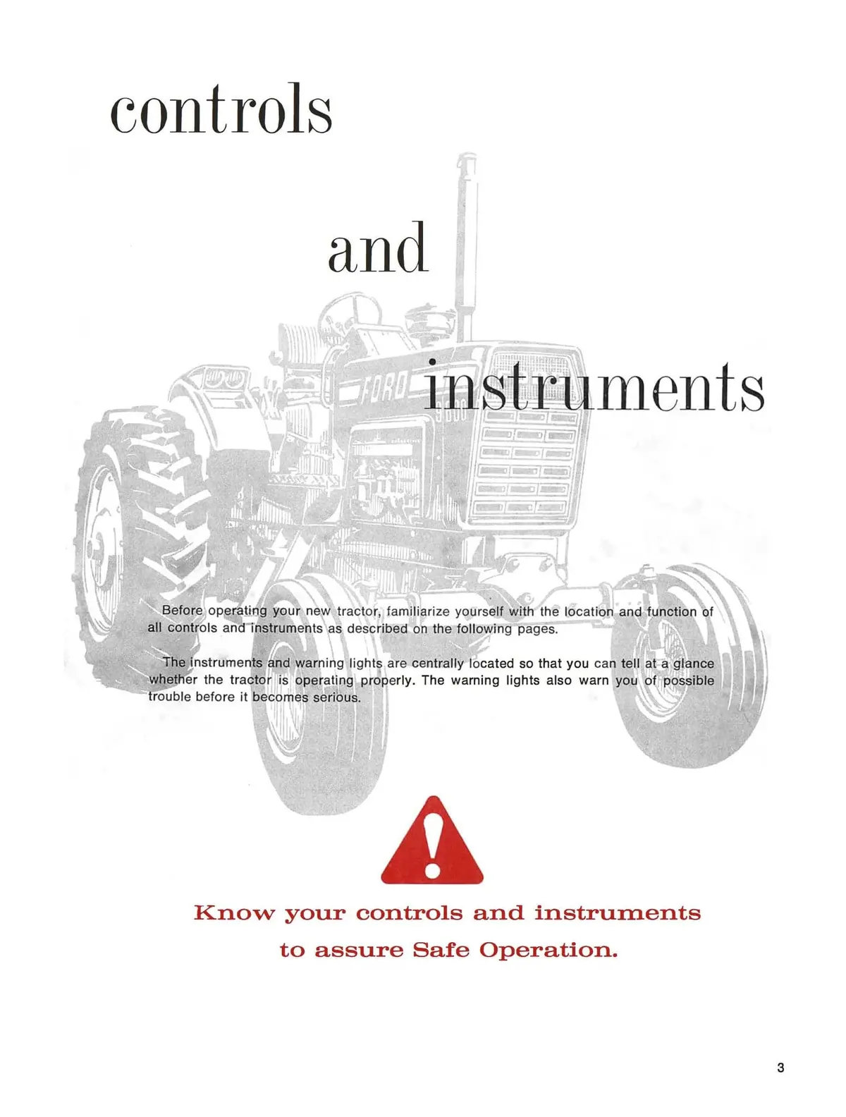 Ford 9600 Tractor Operator's Manual 2