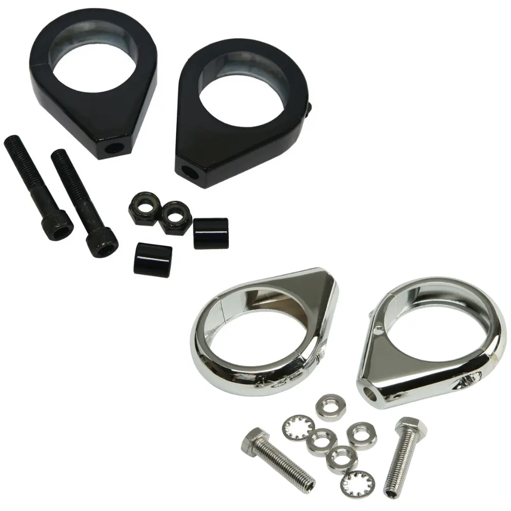 Hard Drive Clamp-On Turn Signal Mounts For Harley-Davidson Fork Tubes 1