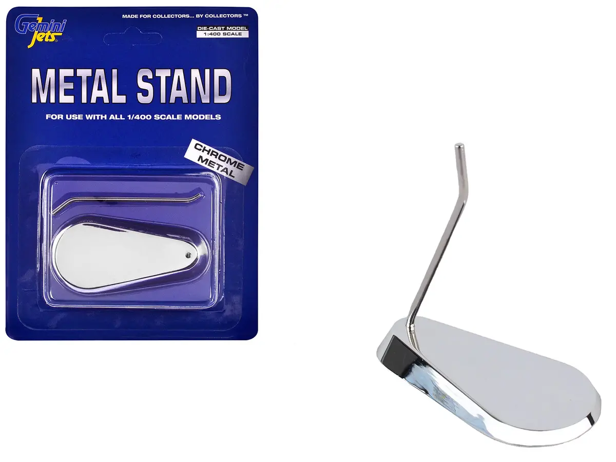 Chrome Metal Display Stand For 1/400 Scale Models By Geminijets 1