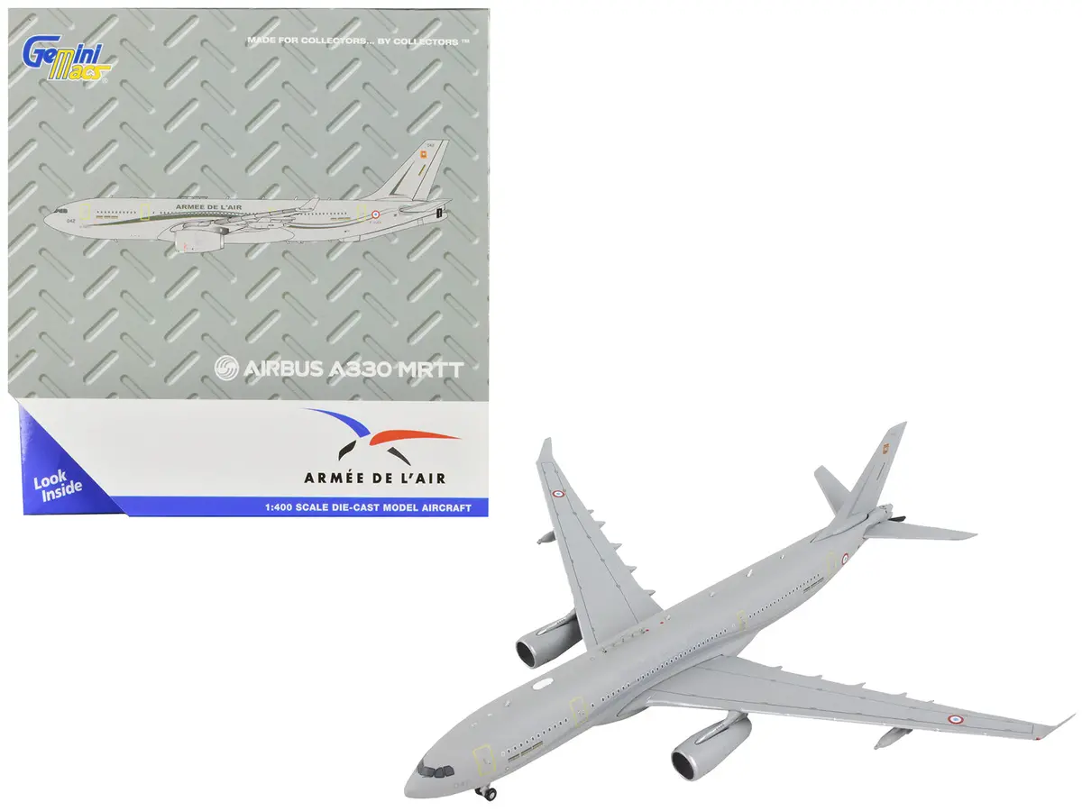Airbus A330 Mrtt Tanker Aircraft "Armee De L'air - French Air Force" Gray "Gemini Macs" Series 1/400 Diecast Model Airplane By Geminijets 1
