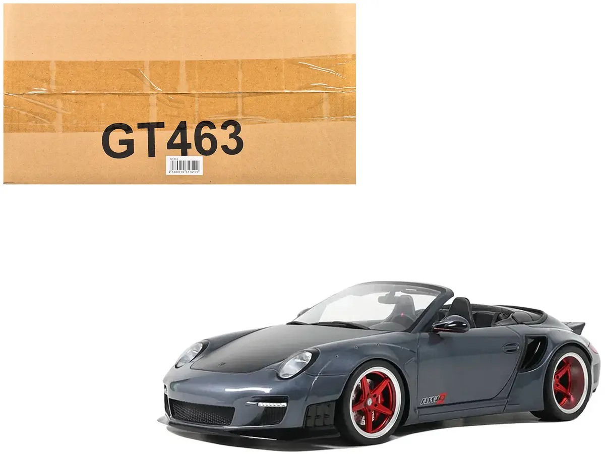 Porsche 911 Lb-Works Alpha 9 Gray With Black Hood 1/18 Model Car By Gt Spirit 1