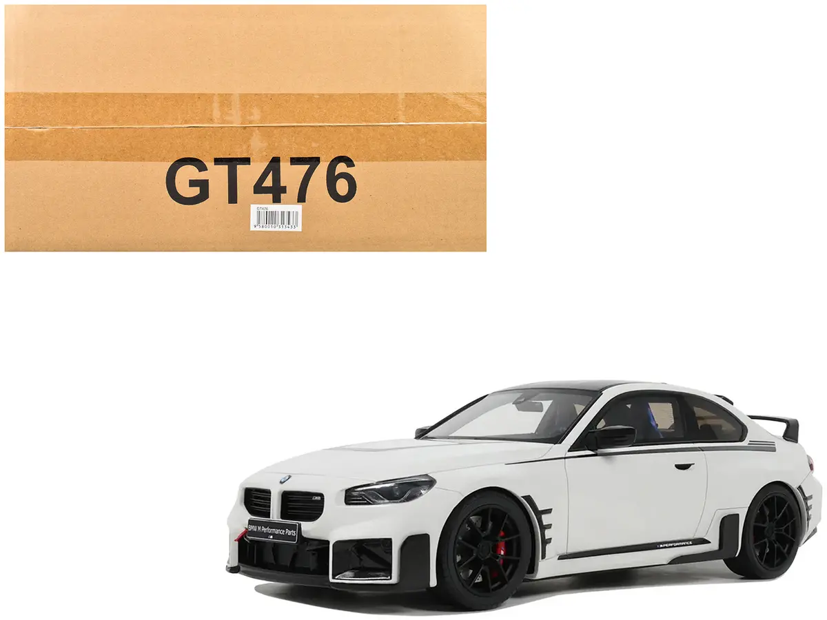 Bmw M2 M White With Black Stripes 1/18 Model Car By Gt Spirit 1