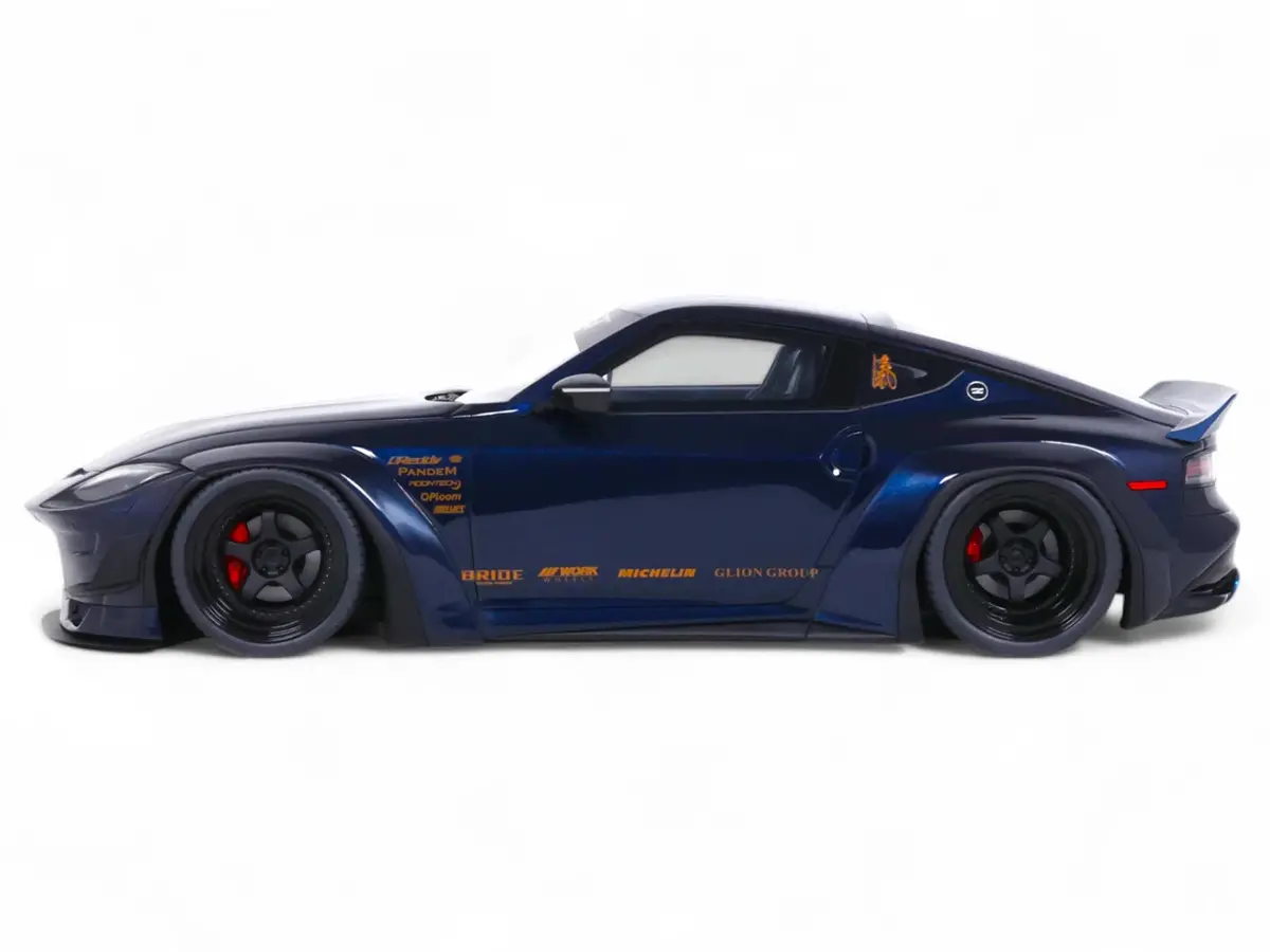 2023 Nissan 400Z By Pandem Rhd (Right Hand Drive) Midnight Blue 1/18 Model Car By Gt Spirit 2